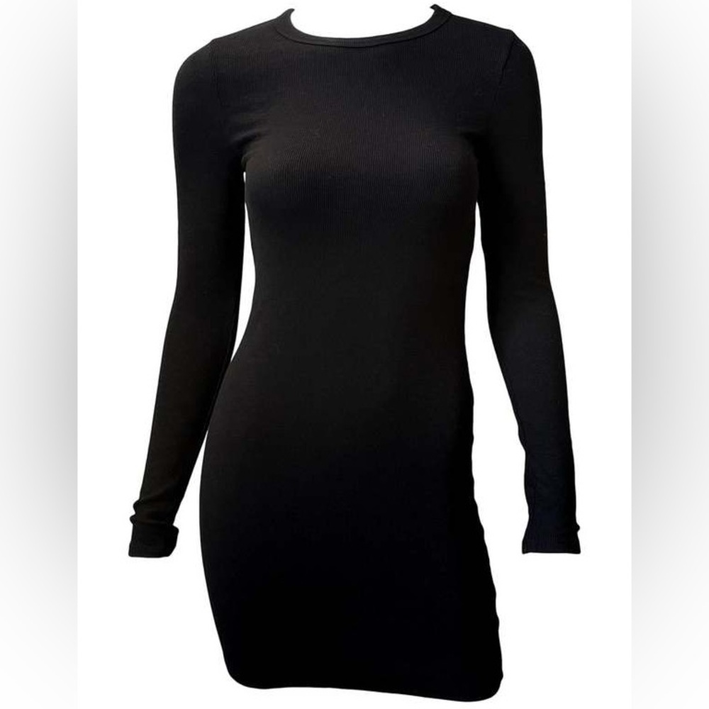 Enza Costa Textured Knit Long Sleeve Dress
